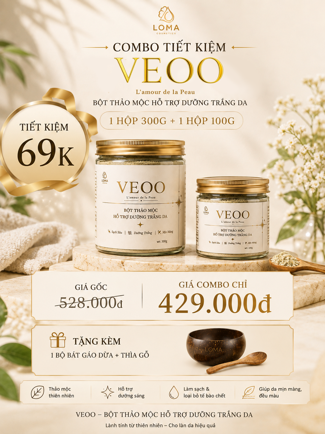 Combo Dưỡng Trắng Da